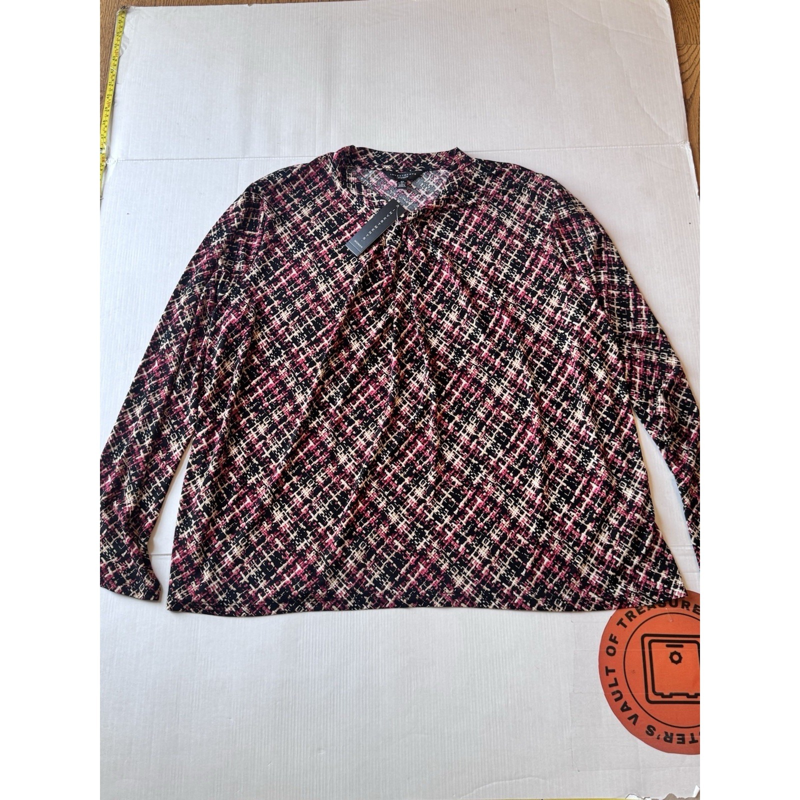 Nwt Investments Women's Multicolored Long Sleeve Shirt Sz 2xl
